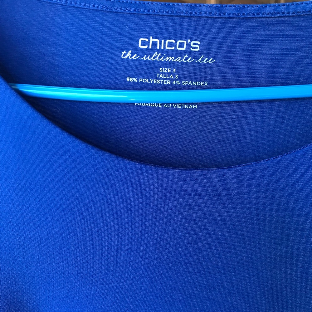 Chico’s Royal Blue Tunic NWOT … size 3.. xl in regular size - Picture 4 of 5